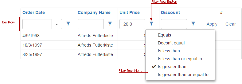 BootstrapGrid_FilterRow