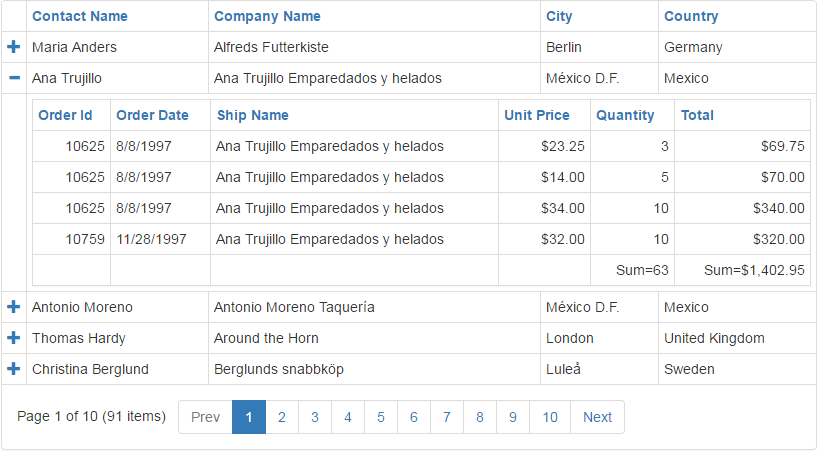 BootstrapGrid_MasterDetail