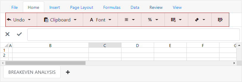 BootstrapSpreadsheet_OneLineRibbon