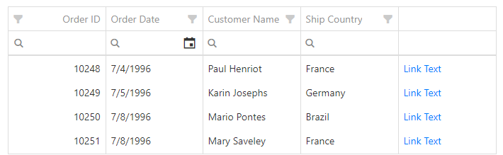 Configure grid columns