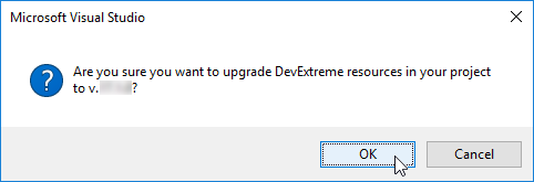 Project Upgrader Confirmation Dialog