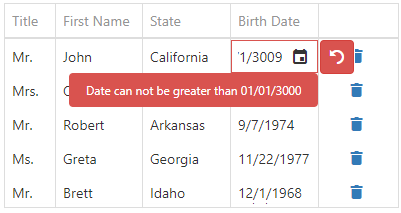 Use API methods to add validation rules