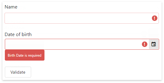 Configure Controls to Validate