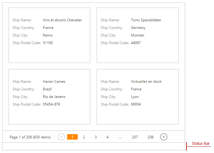 ASPxCardView_VisualElements_StatusBar