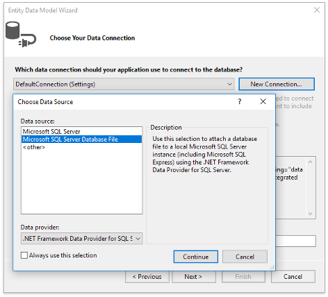 mvc-pivot-getting-started-data-connection