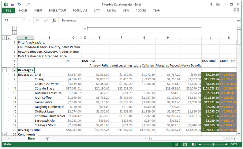 devexpress grid export pdf