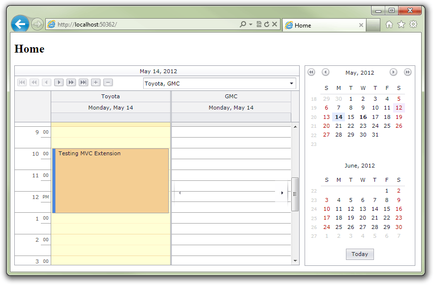 Date navigator