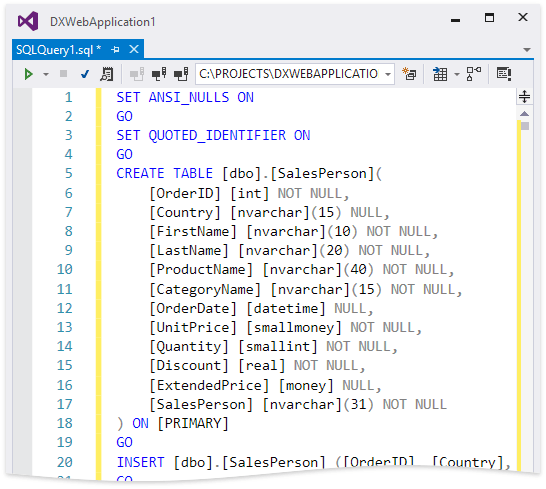 SQLQueryWindow