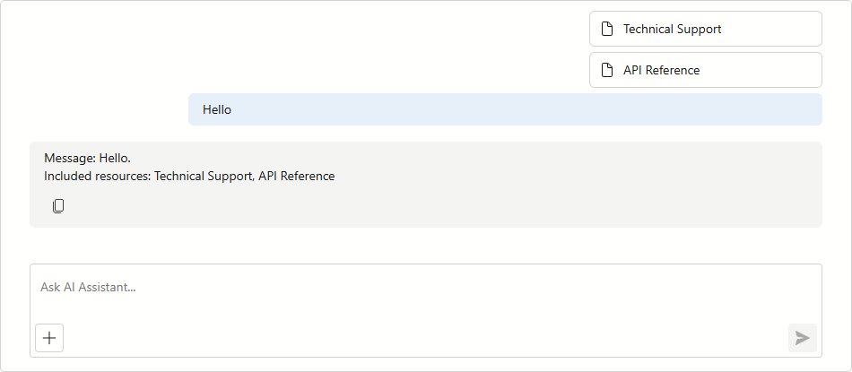 Add AI Resource Names to Chat Message