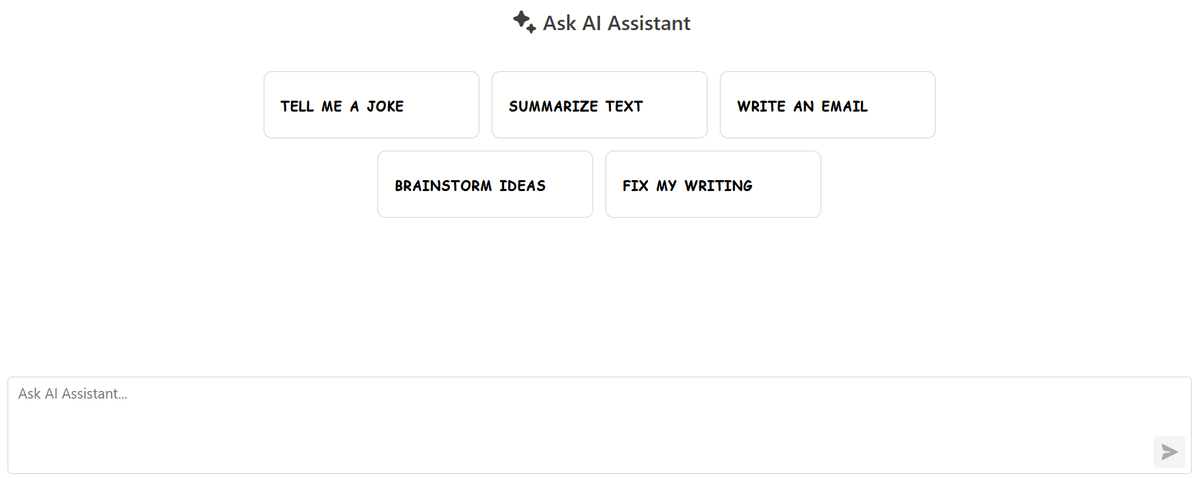AI Chat - Prompt Suggestion Content Template
