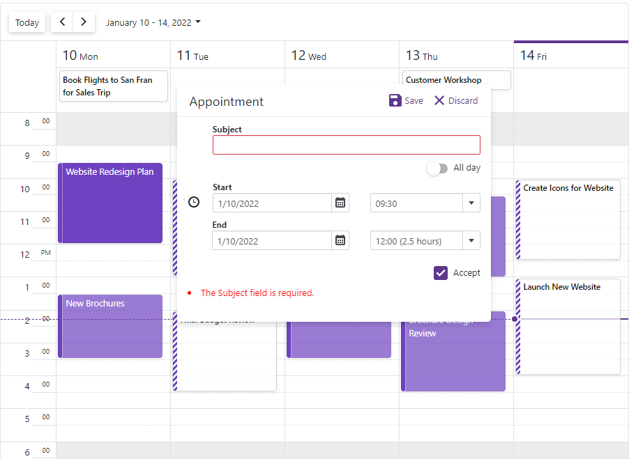 Compact Appointment Form