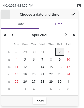 Date Edit - Time Section