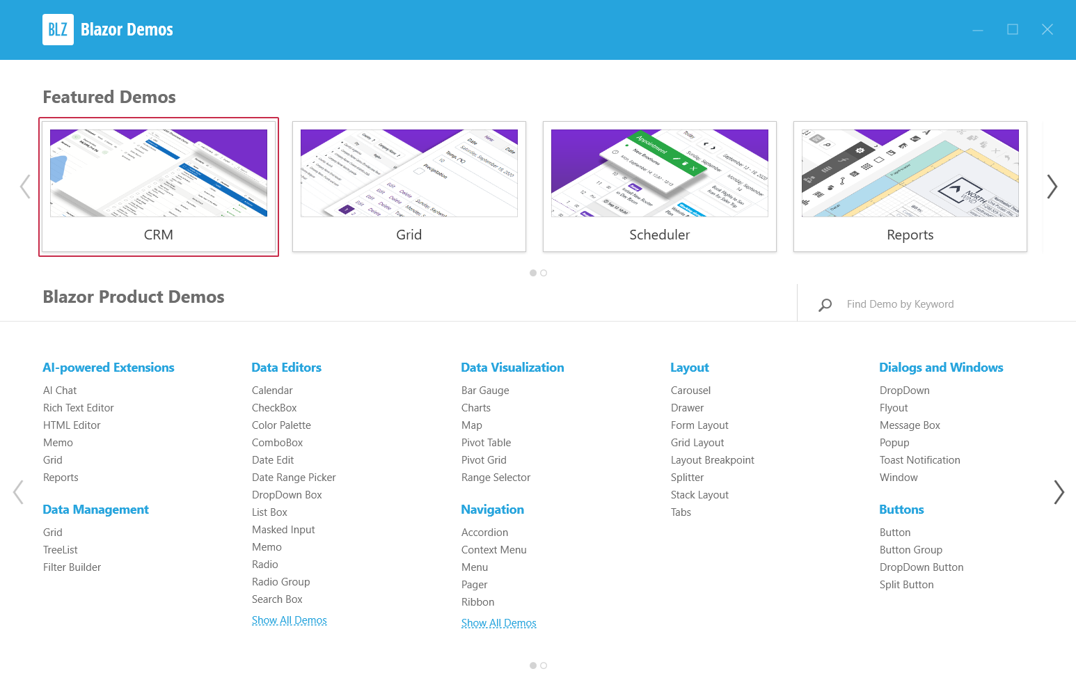 Showcase in Demo Center