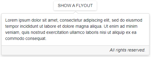 Flyout Footer Text Template