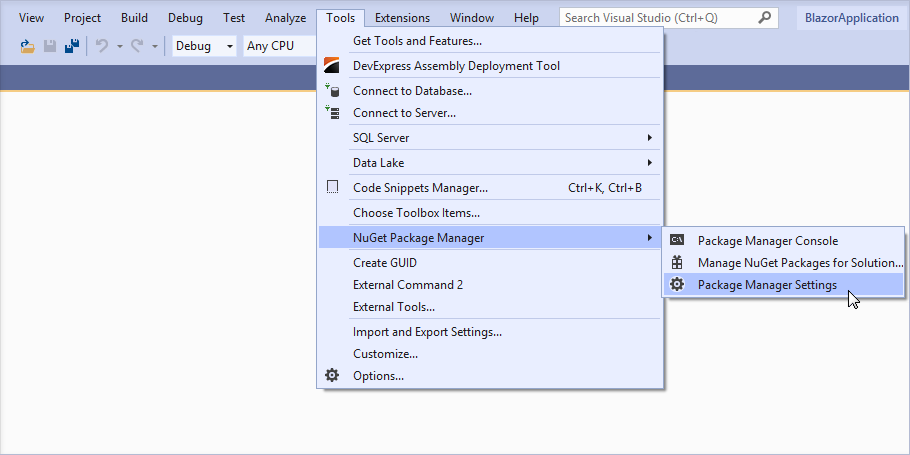 Package Manager Settings