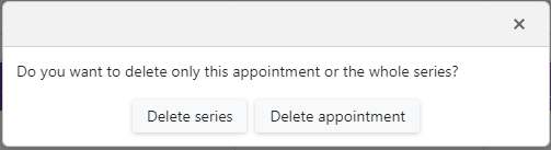 appointment recurring delete confirmation dialog