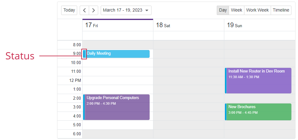 Scheduler Appointment Status