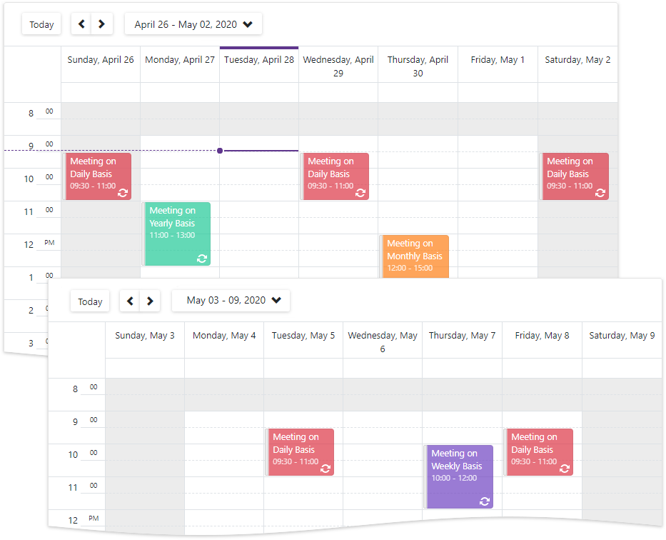 Scheduler Recurring Appointments
