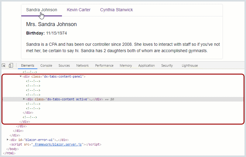 Tabs Render Mode - OnDemand