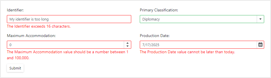 Validate Input in Data Editors