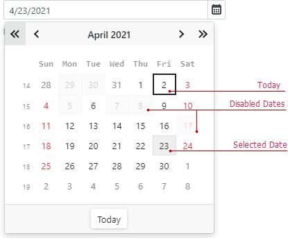Date Edit Disabled Dates