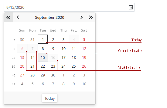 Date Edit Disabled Dates
