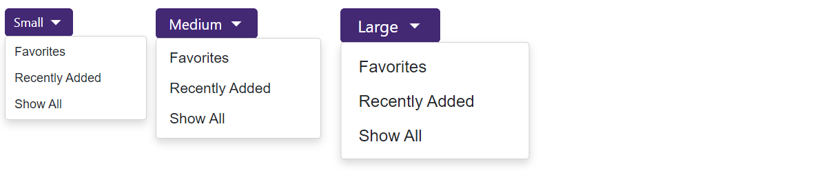 DxDropDownButton - Size Modes