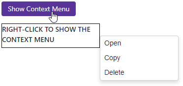 Context menu: relative position with shift