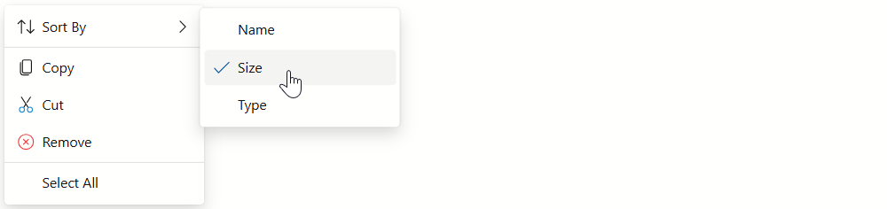 Blazor Context Menu - Use the DevExpress Icon Library