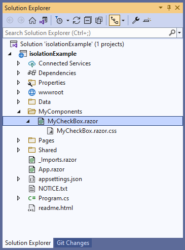 Component structure with isolated styles