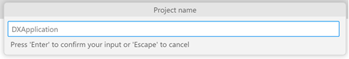 Specify the Project Name, VS Code