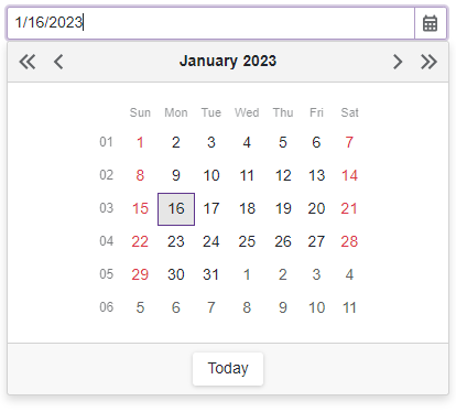 CSS Class for DropDown Body in Date Edit