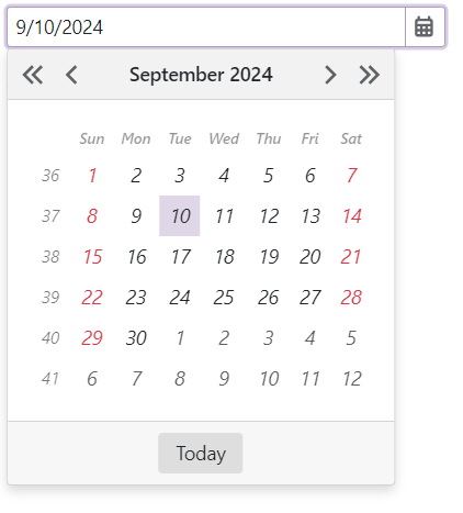 CSS Class for DropDown Body in Date Edit