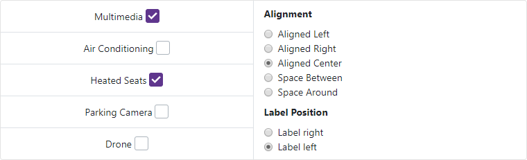 Checkbox Alignment Demo