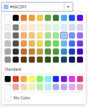 Add Color Palette to DropDownBox