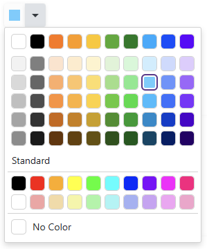 Add Color Palette to Split Button