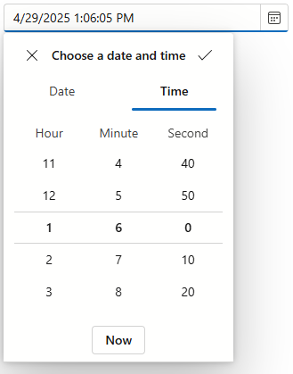 Date Edit - Second Increment