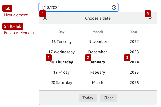 Date Edit - Tab Sequence in Adaptive Datepicker