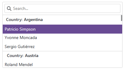 List Box - Group Data