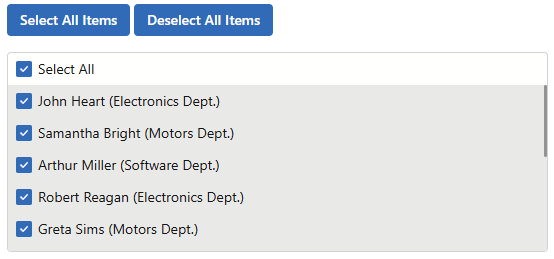 Select All Items