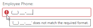 Masked Input - Validation