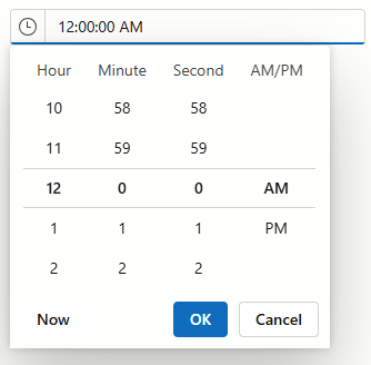 Time Edit - Command Button Position