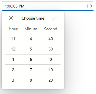 Time Edit - Second Increment