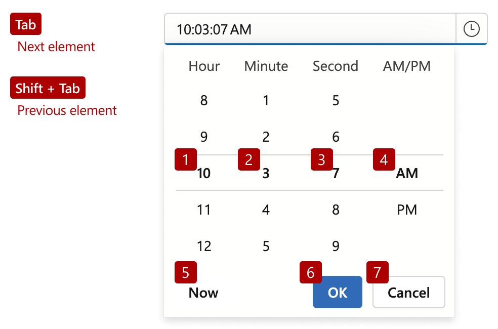 Time Edit - Tab Sequence in Time Picker