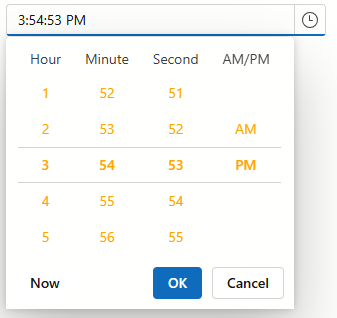 CSS Class for DropDown Body in Time Edit