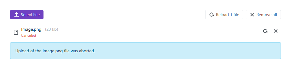 File Upload Aborted