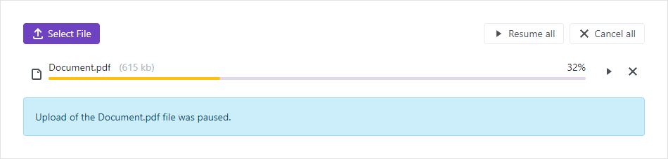 File Upload Paused