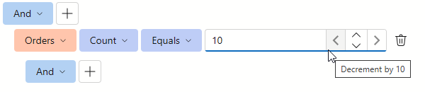 Filter Builder - Customize a Count Editor