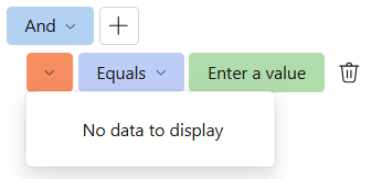 Filter Builder - Empty Tree Field