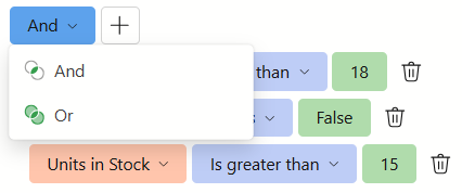 Filter Builder - Customize Group Operators